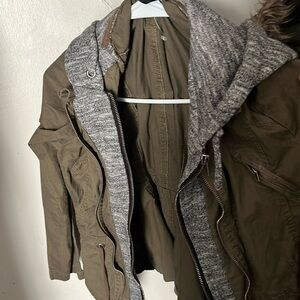 Light zip up jacket with hood